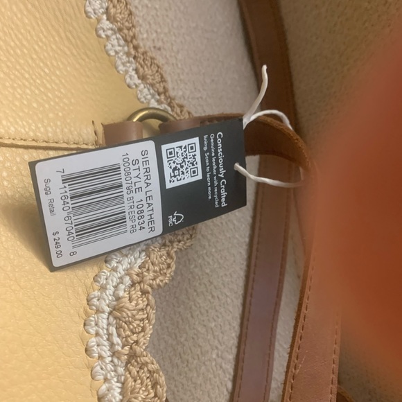 New The Sak Corn Yellow Leather Tote Bag Pocketbook Carryall - Picture 12 of 16